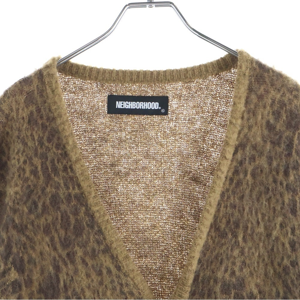 NEIGHBORHOOD(ネイバーフッド) 21AW レオパードモヘアカーディガン ブラウン 212FUNH-KNM04