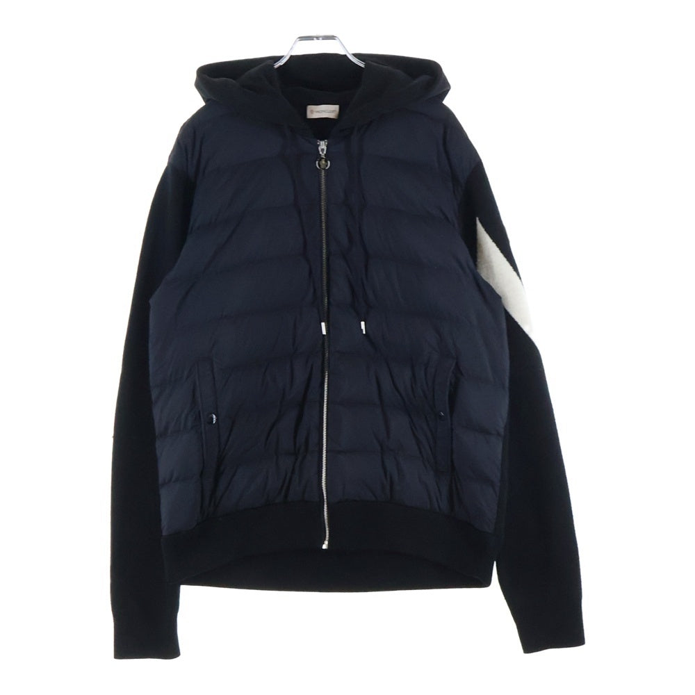 MONCLER(モンクレール) 22AW CARDIGAN TRICOT H20919B00009 ニット切替ダウンジャケット ブラック
