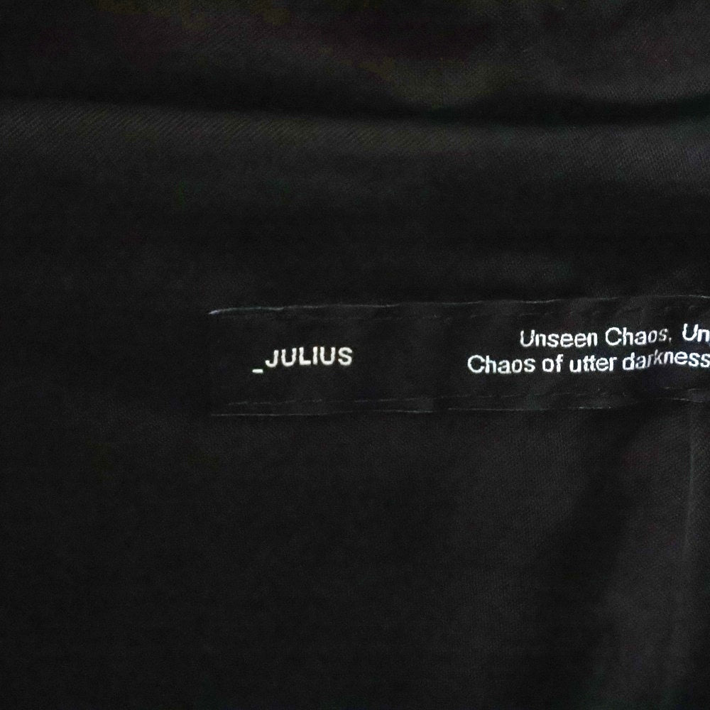 JULIUS(ユリウス) 22AW ウール混 フーディ ジップコート 797BLM3 ブラック