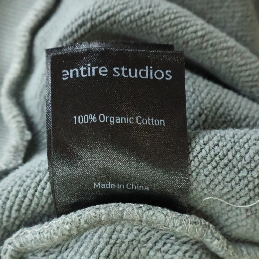 entire studios(エンタイア スタジオ) BOX CREW WASH クルーネック 長袖 スウェットトレーナー グレー ES2126 PO051