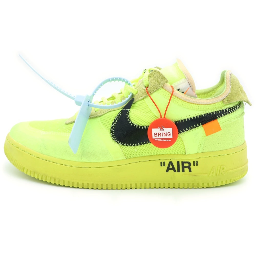 NIKE(ナイキ) ×OFF-WHITE THE 10 AIR FORCE 1 LOW VOLT オフホワイト エアフォース1 ローカットスニーカー ボルト イエロー US9/27cm AO4606-700