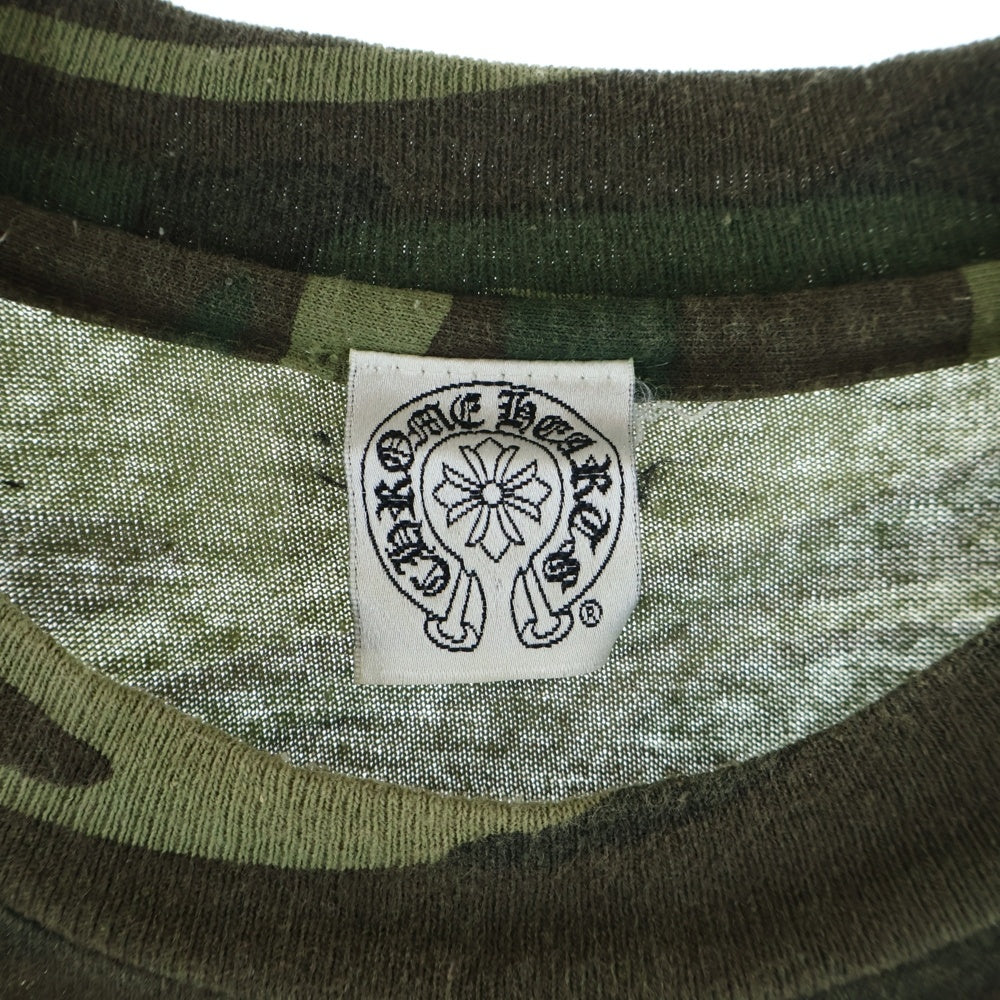 CHROME HEARTS(クロムハーツ) OLD Cross Tee オールドモデル クロス刺繍 カモフラ 迷彩 クルーネック半袖Tシャツカットソー カーキ