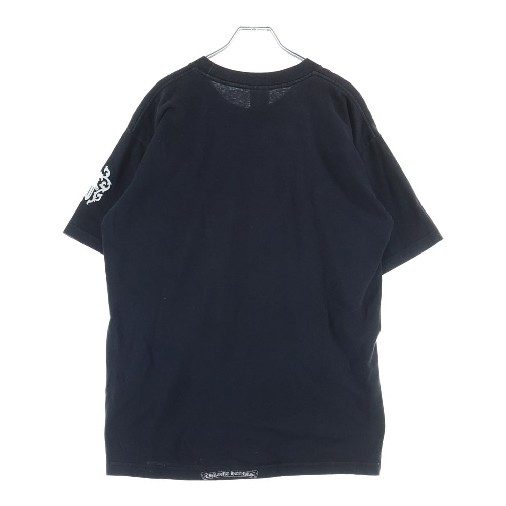 CHROME HEARTS(クロムハーツ) OLD Dagger Tee オールドモデル 袖ダガープリント ポケット クルーネック半袖Tシャツカットソー ブラック