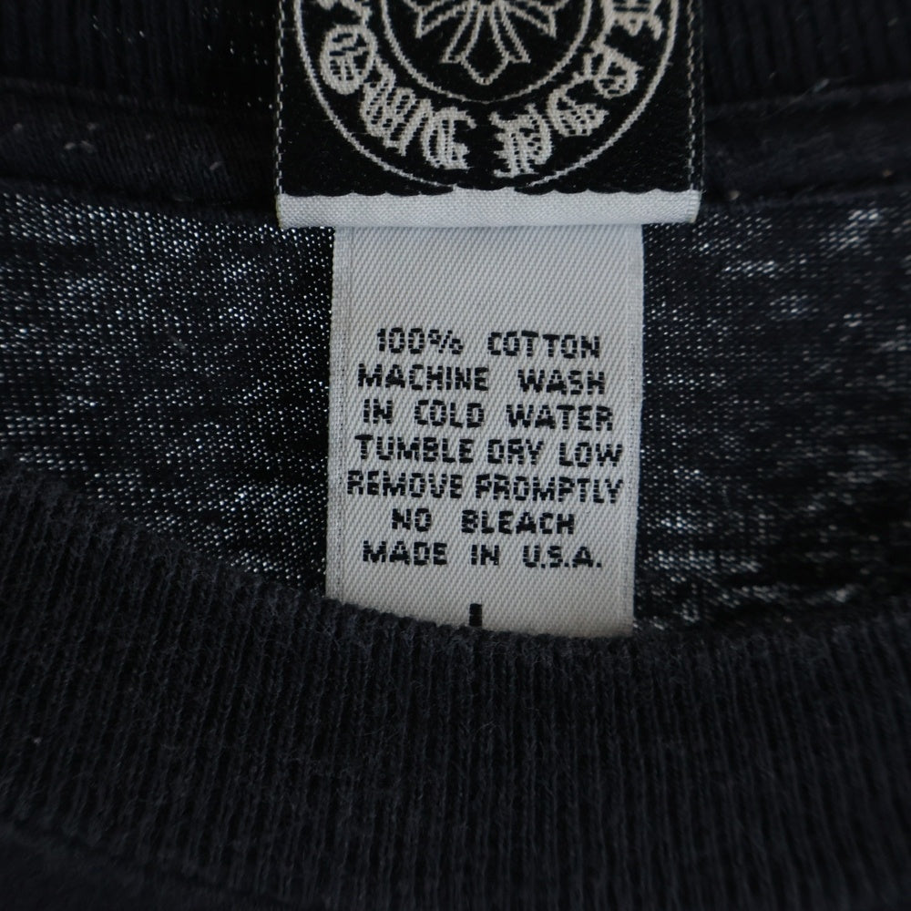 CHROME HEARTS(クロムハーツ) OLD Dagger Tee オールドモデル 袖ダガープリント ポケット クルーネック半袖Tシャツカットソー ブラック