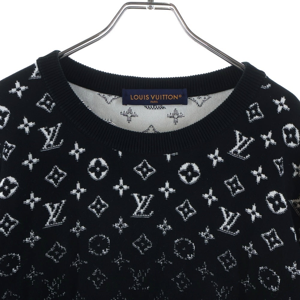LOUIS VUITTON(ルイヴィトン) モノグラム グラディエント セーター 長袖 ニット 総柄 ブラック RM241Q USO HQN42W