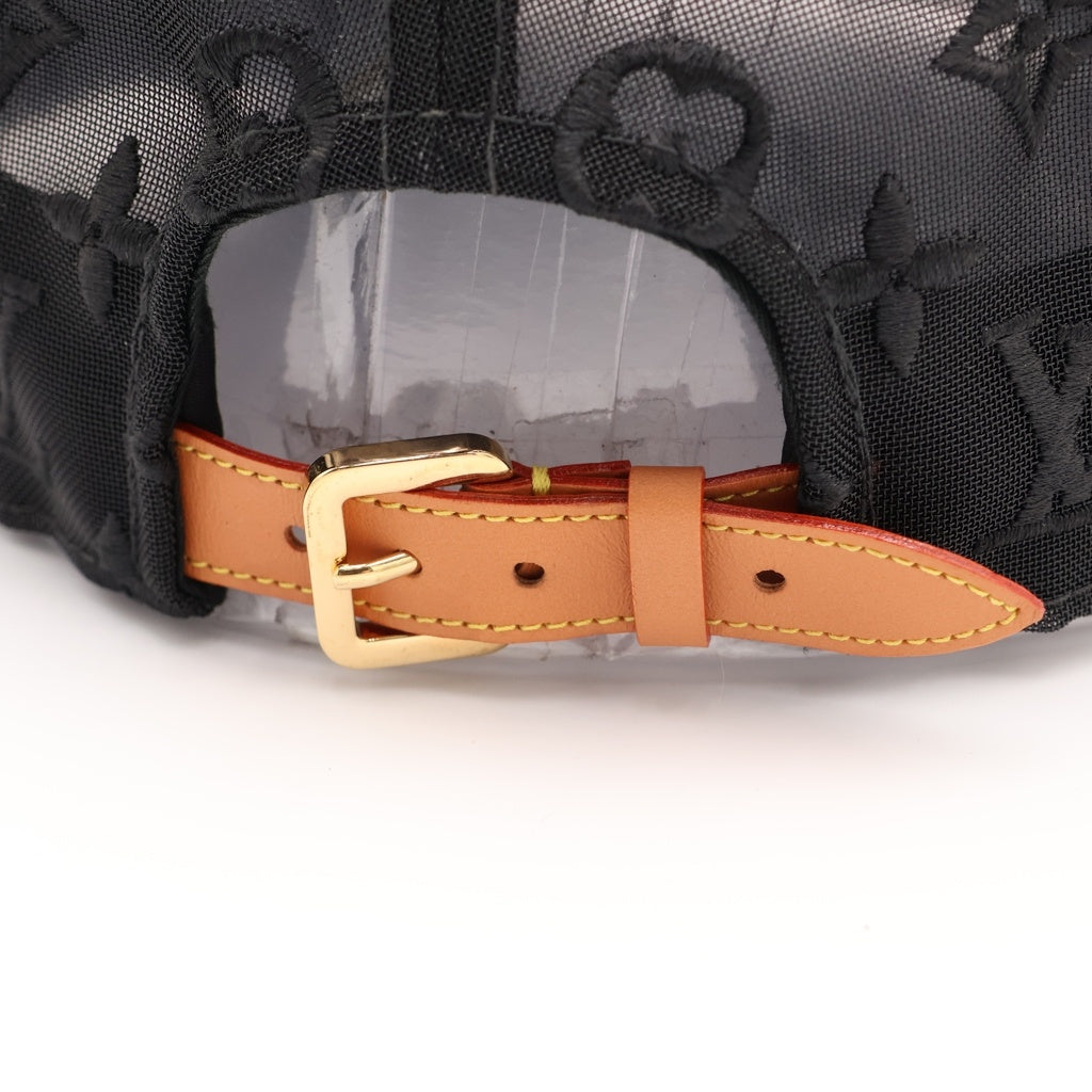 LOUIS VUITTON(ルイヴィトン) モノグラム メッシュベースボールキャップ 帽子 ブラック M77115