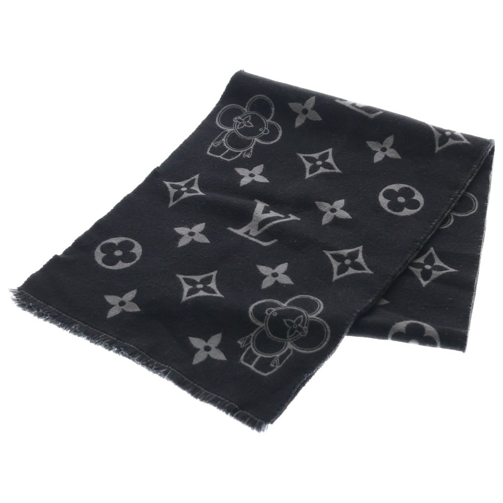 LOUIS VUITTON(ルイヴィトン) エシャルプ モノグラム ヴィヴィエンヌ ウールマフラー ブラック レディース