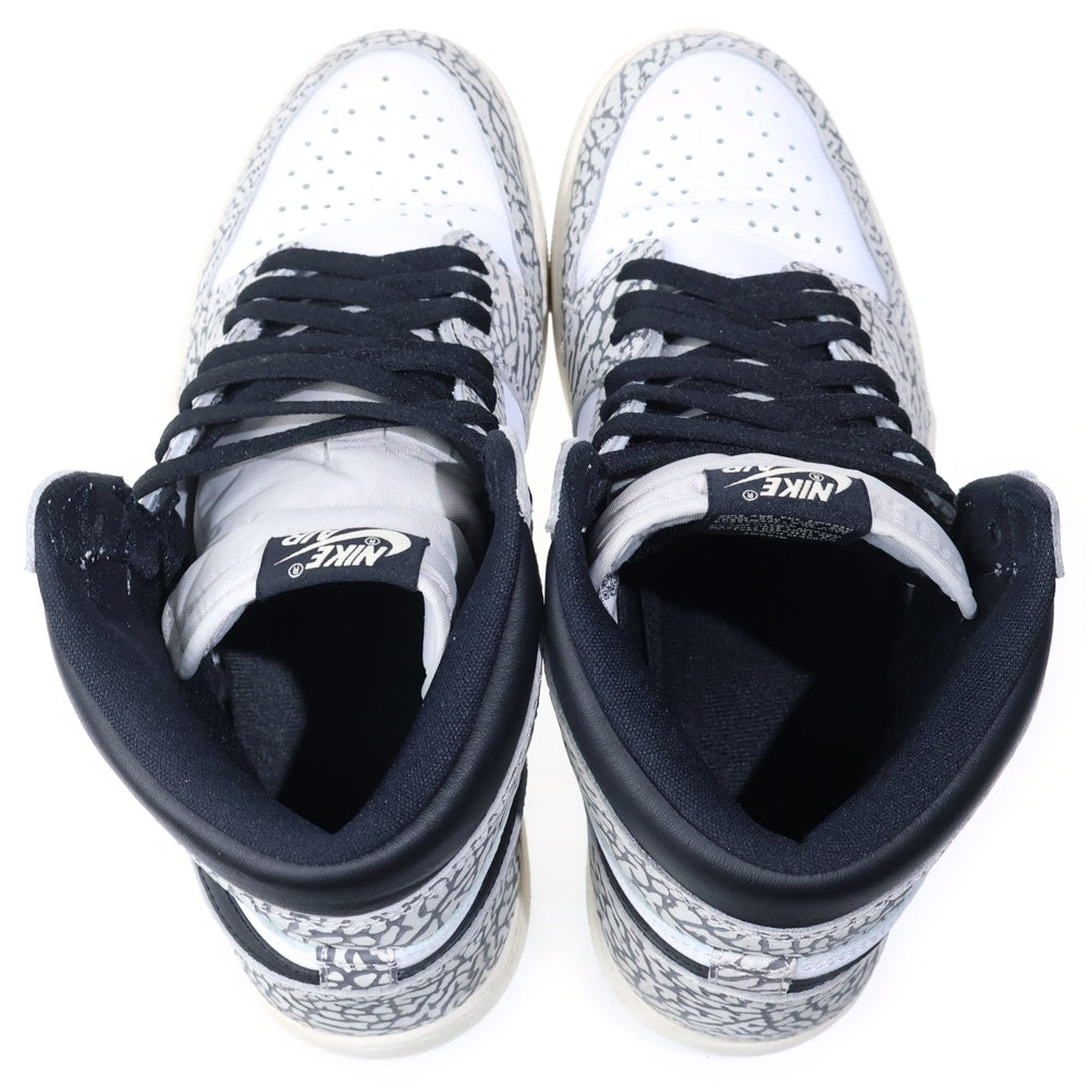NIKE(ナイキ) AIR JORDAN 1 RETRO HIGH OG WHITE CEMENT ELEPHANT エアジョーダン1 ハイ OG ホワイトセメント サファリ ハイカットスニーカー US10.5/28.5cm DZ5485-052