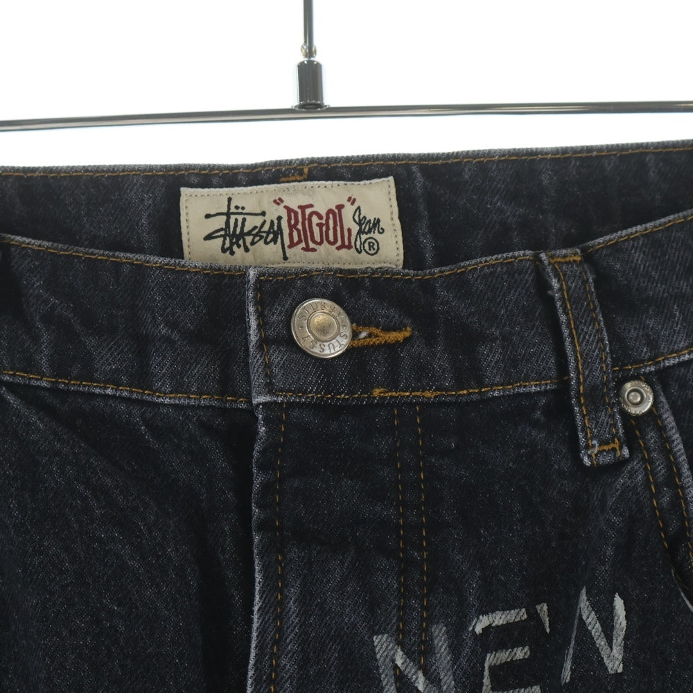 STUSSY(ステューシー) Big Ol' City Link Denim Jean 'Washed Black' ビッグ オーエル シティ リンク ウォッシュド加工 デニムパンツ ジーンズ 116657 ブラック