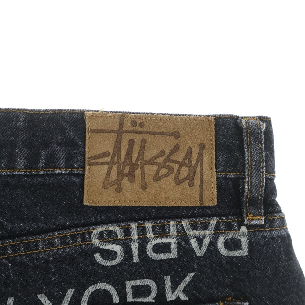 STUSSY(ステューシー) Big Ol' City Link Denim Jean 'Washed Black' ビッグ オーエル シティ リンク ウォッシュド加工 デニムパンツ ジーンズ 116657 ブラック