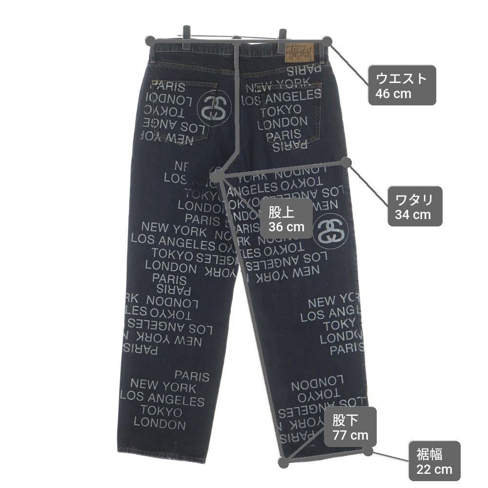 STUSSY(ステューシー) Big Ol' City Link Denim Jean 'Washed Black' ビッグ オーエル シティ リンク ウォッシュド加工 デニムパンツ ジーンズ 116657 ブラック