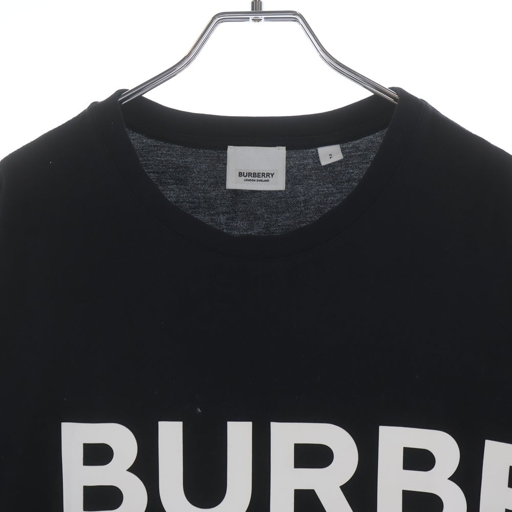 BURBERRY(バーバリー) 22SS ブラック ホースフェリー ロゴ プリント クルーネックTシャツカットソー ブラック 8040694