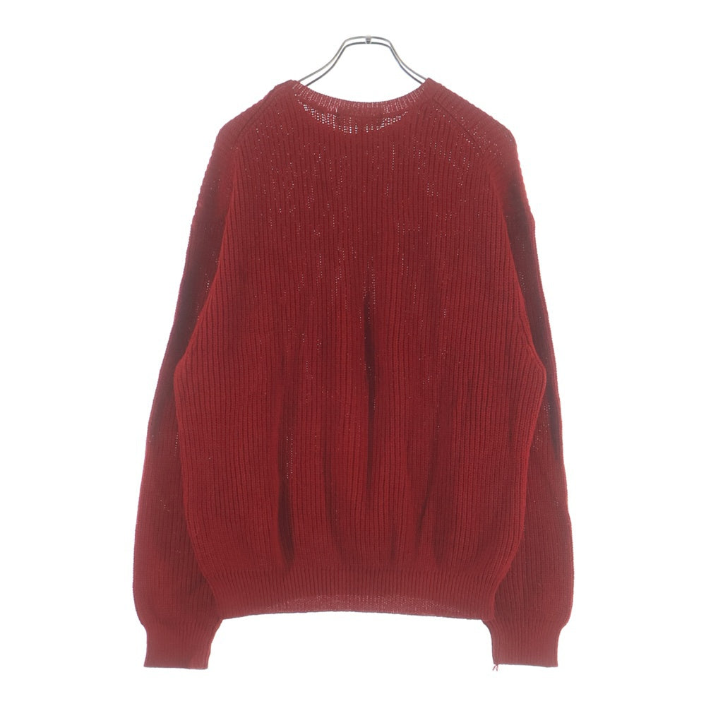 SUPREME(シュプリーム) 18AW ×SHIRT Sweater コム デ ギャルソンシャツ フロントロゴプリントクルーネック長袖ニットセーター レッド