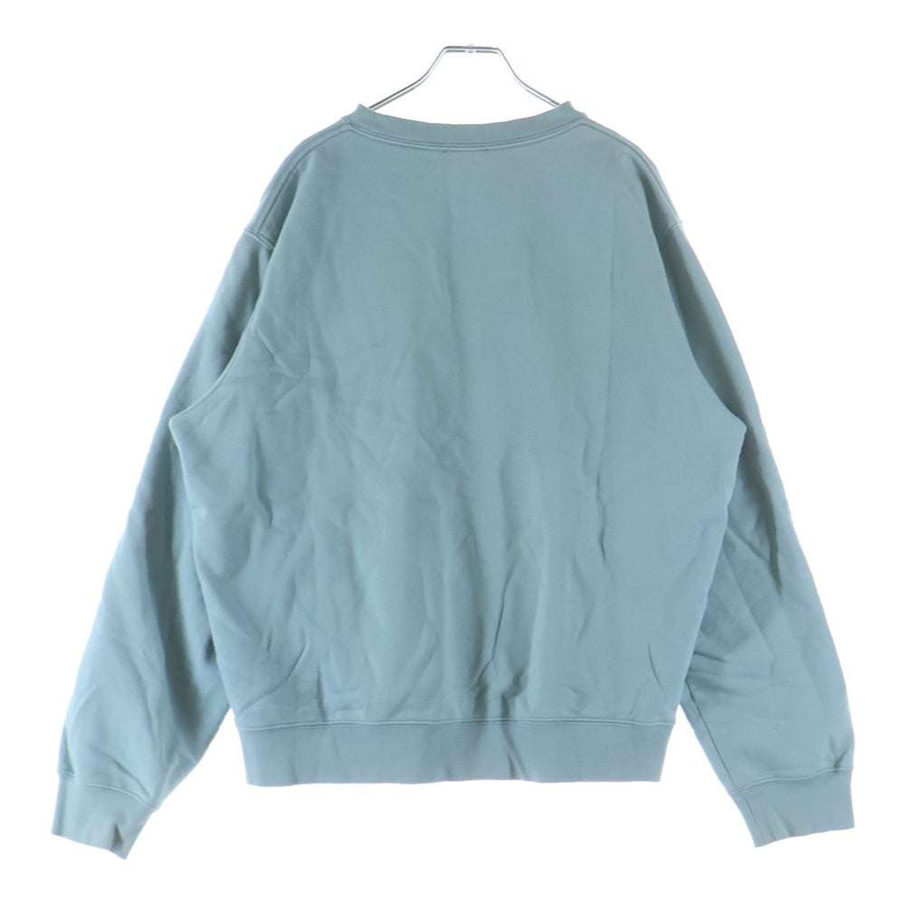 DIOR(ディオール) 23AW フロントロゴ刺繍 クルーネック長袖スウェットトレーナー ライトブルー 343J694A0531