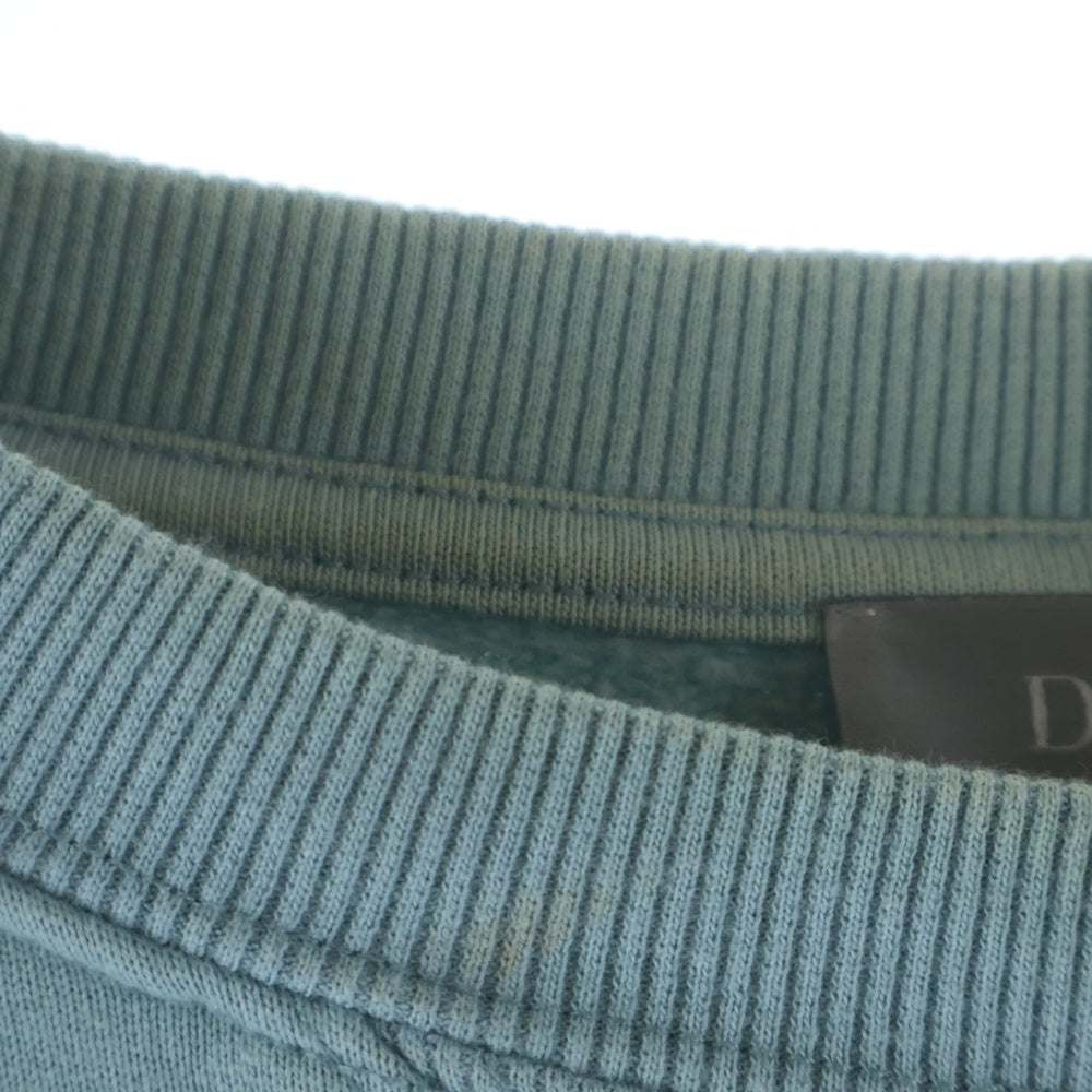 DIOR(ディオール) 23AW フロントロゴ刺繍 クルーネック長袖スウェットトレーナー ライトブルー 343J694A0531