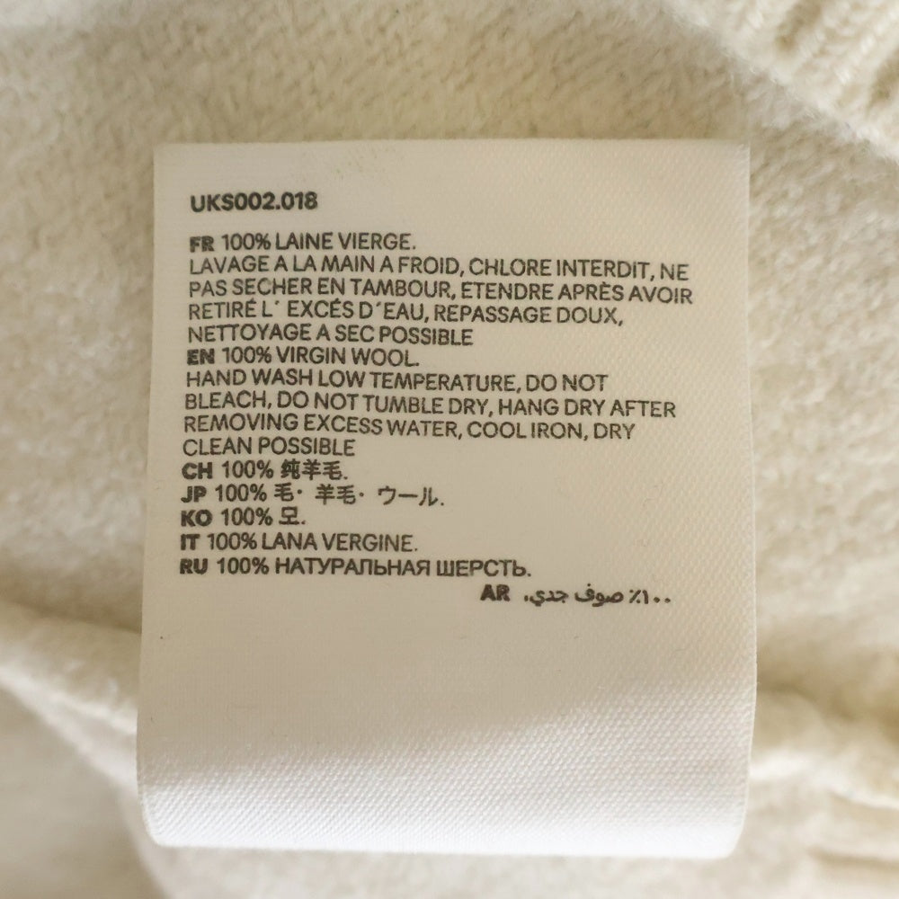 AMI Alexandre Mattiussi(アミアレクサンドルマテュッシ) 18AW フロントハートロゴ タートルネック ハイネックニットセーター アイボリー UKS002