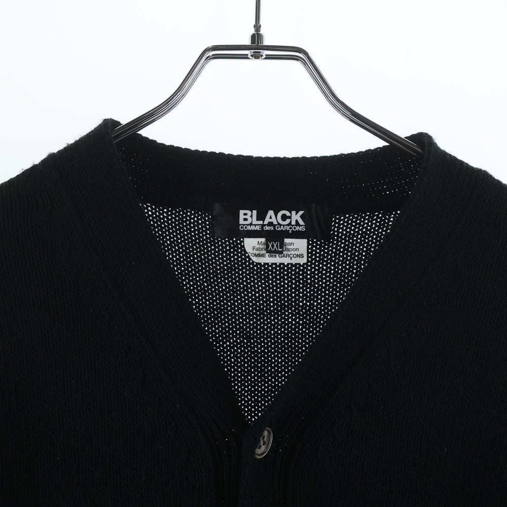 BLACK COMME des GARCONS(ブラックコムデギャルソン) Black Panelled Reversible Cardigan 1I-N001 ブラックパネルド リバーシブル ニットカーディガン ブラック