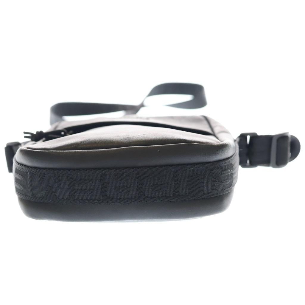SUPREME(シュプリーム) 24AW Leather Shoulder bag レザーショルダーバッグ ブラック