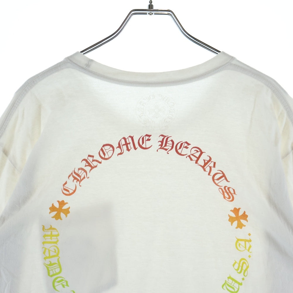 CHROME HEARTS(クロムハーツ) BACK GRAD CIRCLE LOGO TEE バック グラデーション サークルロゴ クルーネック半袖Tシャツ カットソー ホワイト