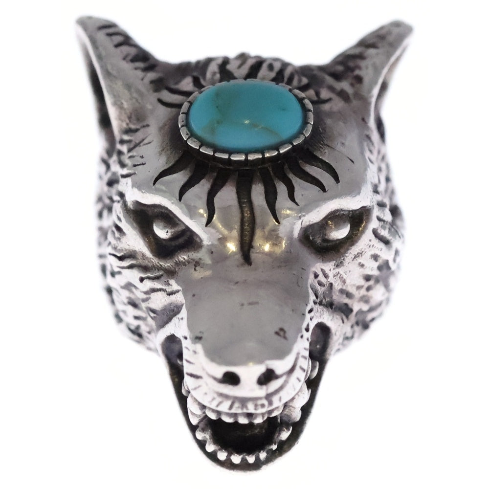 GUCCI(グッチ) Anger Forest Ring アンガー フォレスト ウルフヘッド ターコイズ シルバーリング シルバー 511877