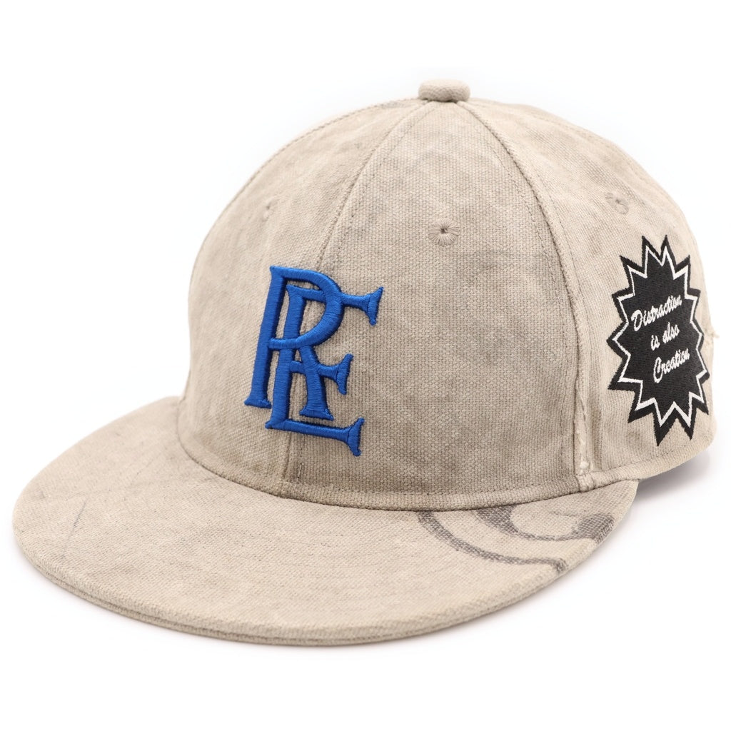 READY MADE(レディメイド) 24AW CAP/WHITE ヴィンテージ加工 ベースボールキャップ 帽子 カーキ RECL-CO-WH-00-00-293