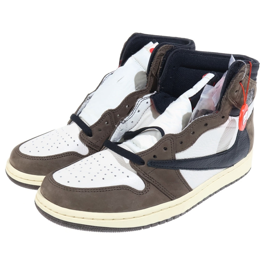 NIKE(ナイキ) ×TRAVIS SCOTT AIR JORDAN 1 RETRO HIGH OG TS SP CD4487-100 トラヴィススコット エアジョーダン1 レトロ ダークモカ ハイカットスニーカー US10/28cm