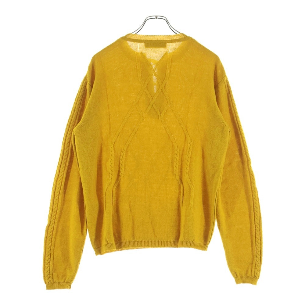 KIKO KOSTADINOV(キココスタディノフ) 22SS ITTEN CABLE KNIT SWEATER 0012022 長袖ケーブルニットセーター イエロー