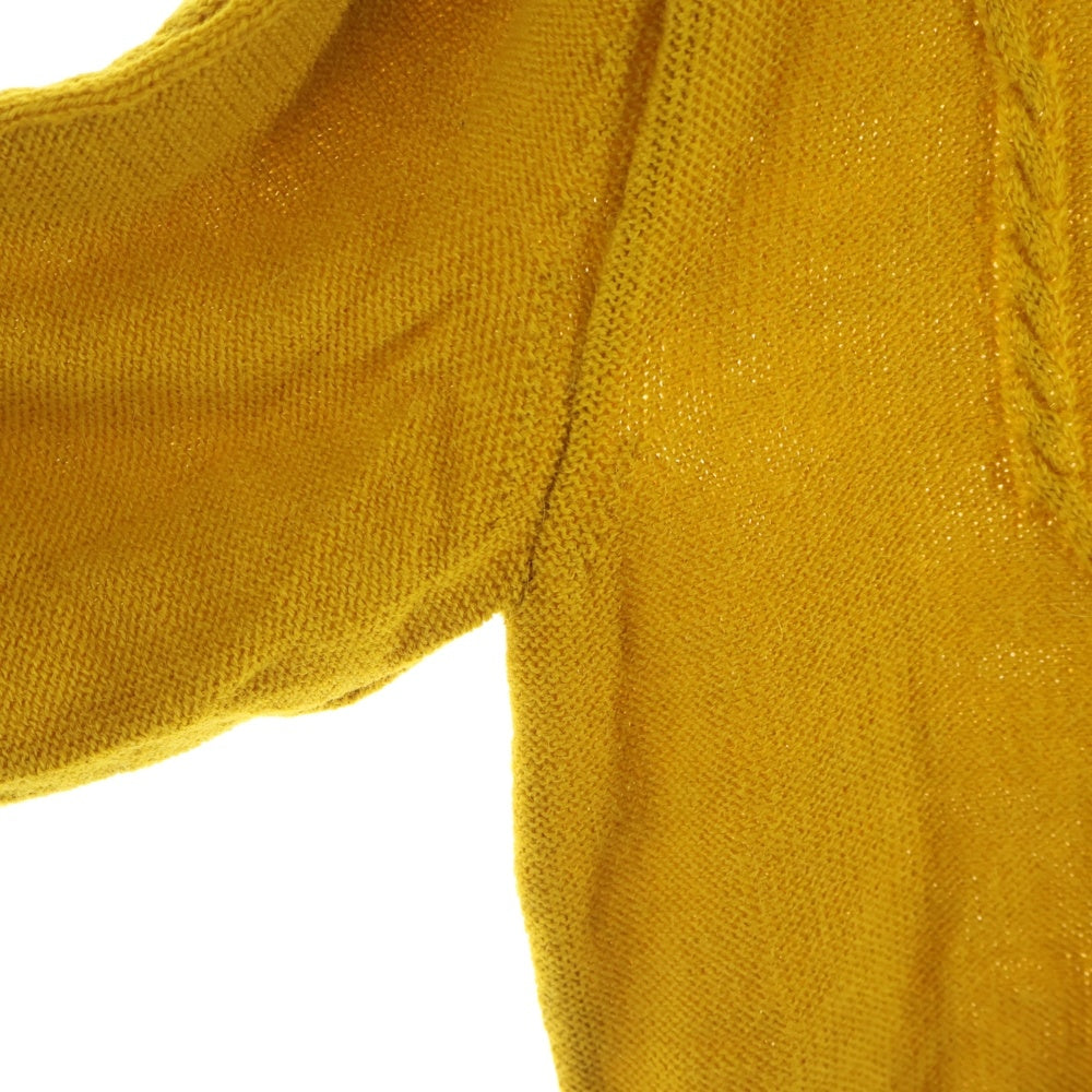 KIKO KOSTADINOV(キココスタディノフ) 22SS ITTEN CABLE KNIT SWEATER 0012022 長袖ケーブルニットセーター イエロー