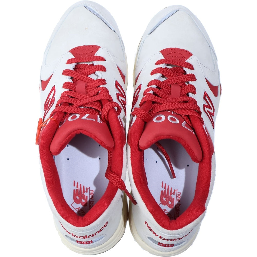 KITH(キス) 23AW ×NEW BALANCE NYC Toronto CM1700KM ニューバランス トロントオープン記念 ローカットスニーカー ベージュ/レッド US9/27cm