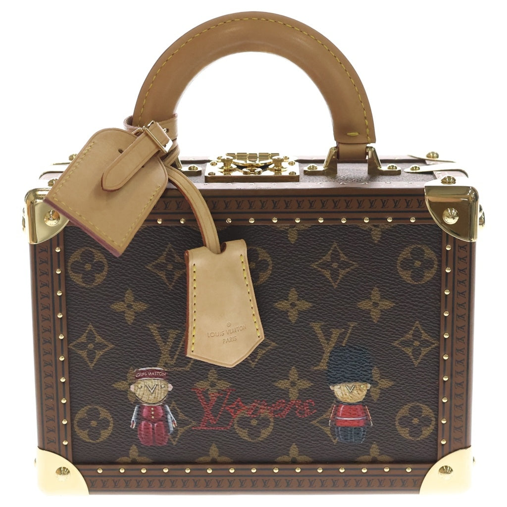 LOUIS VUITTON(ルイヴィトン) モノグラムプティット ヴァリーズ トランク ハンドバッグ 2WAY ショルダーバッグ ブラウン M20468 ※カスタムアート レディース