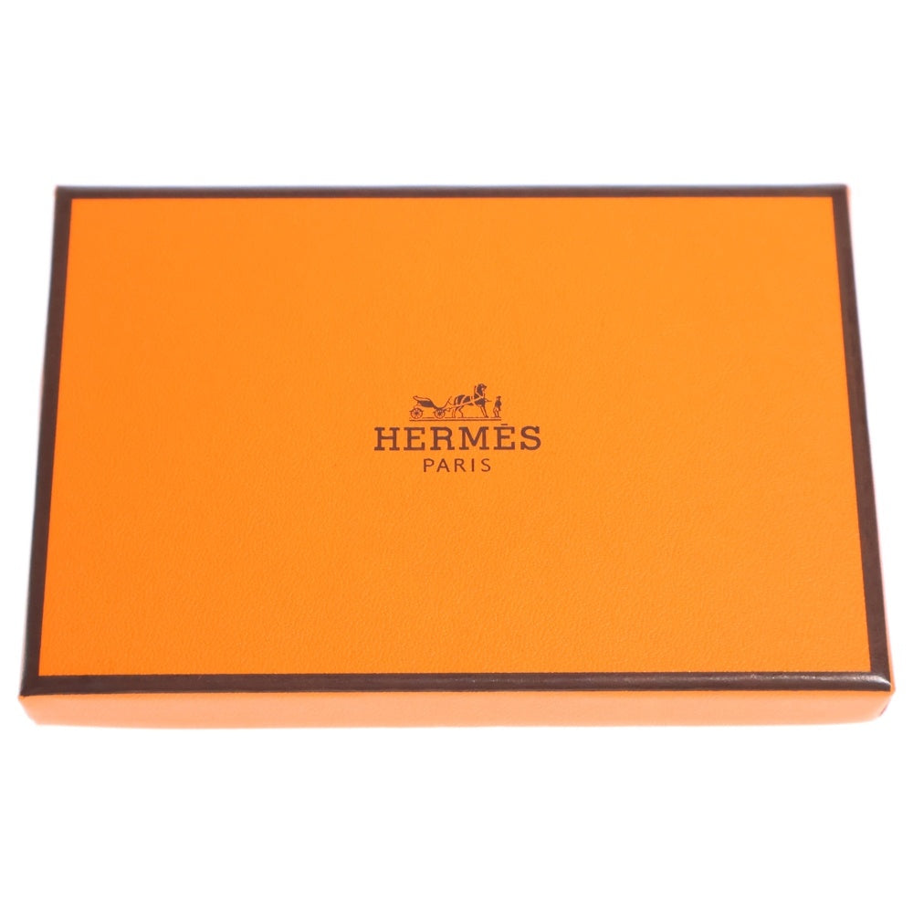 HERMES(エルメス) カルヴィ エプソン レザーカードケース ブラック WMZ011MM