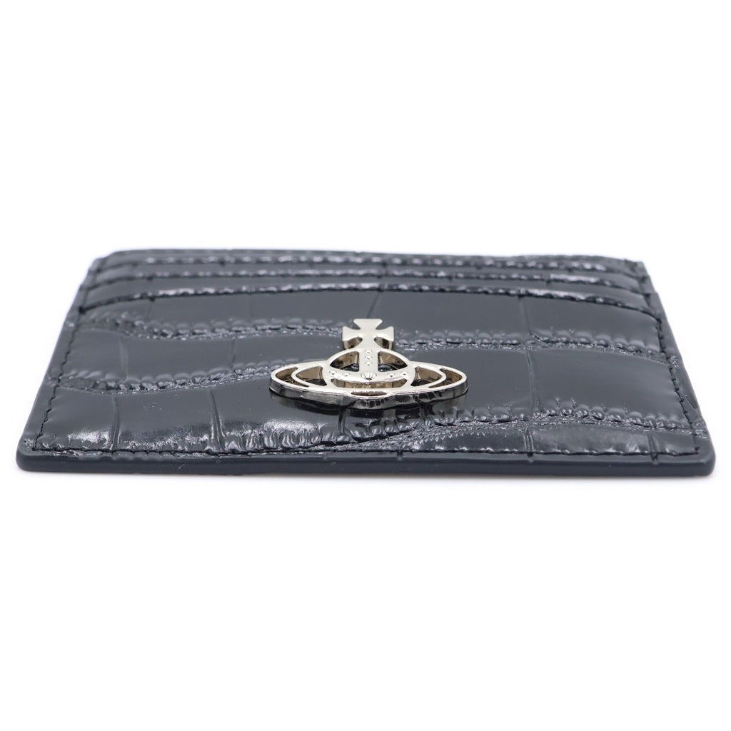 Vivienne Westwood(ヴィヴィアンウエストウッド) VW FLAT CARD HOLDER ロゴプレート カードケース ブラック 053195383818