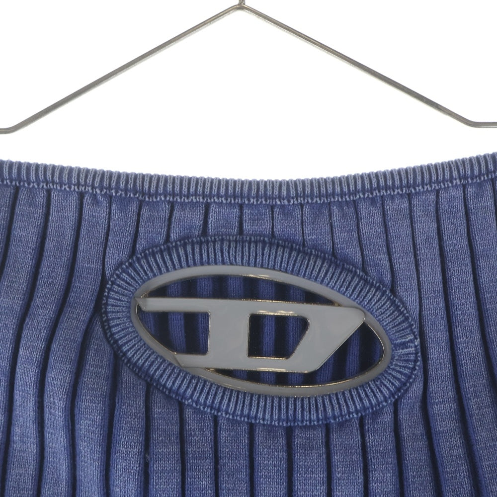 DIESEL(ディーゼル) M-Clarksville-Lurex ロゴニット リブ チューブトップ 金具 インディゴ A11567 0GFAC レディース