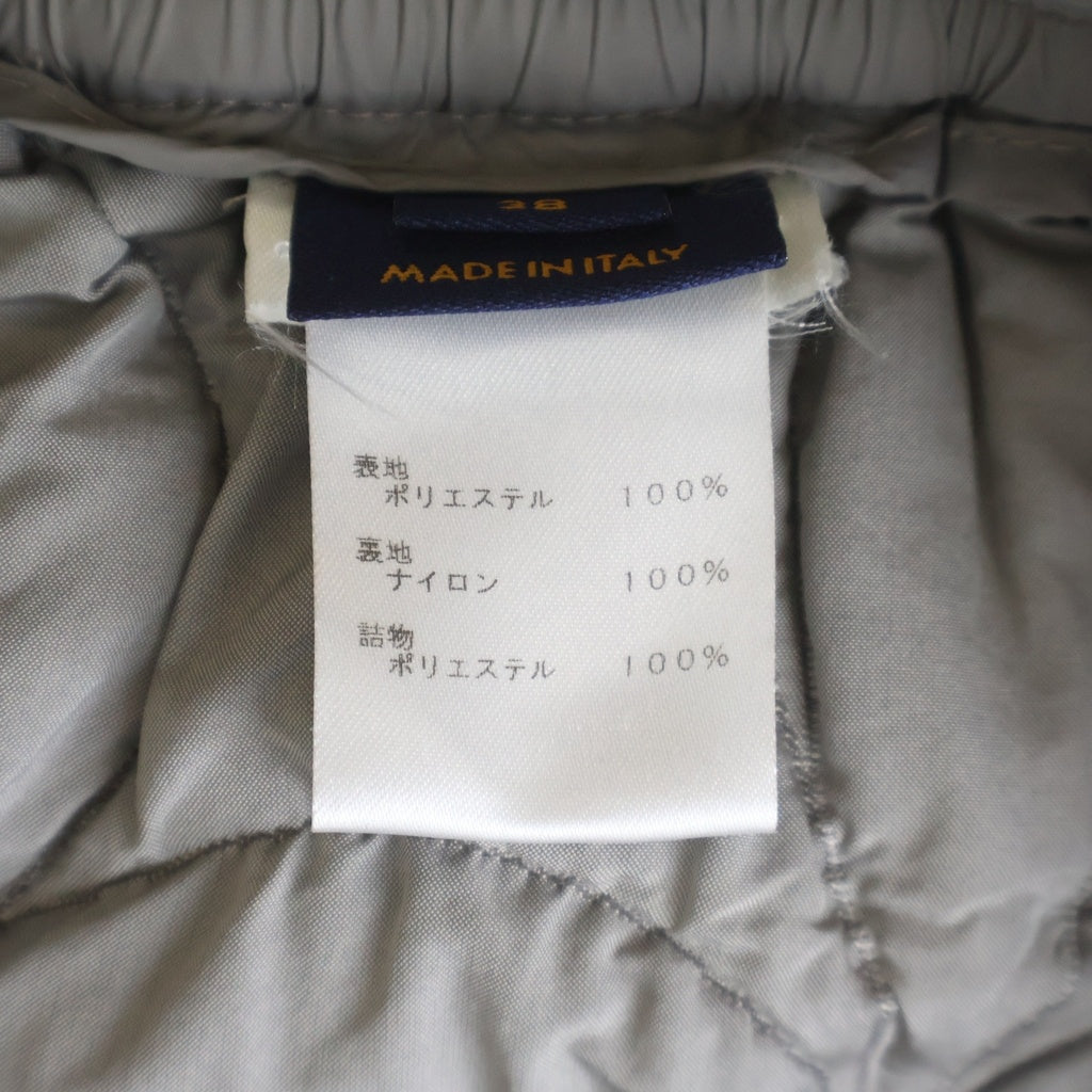 LOUIS VUITTON(ルイヴィトン) 20SS EGYPTIAN COTTON GABARDINE TROUSERS HIP91WTYX フラワーキルティング ハーフパンツ ショーツ グレー レディース