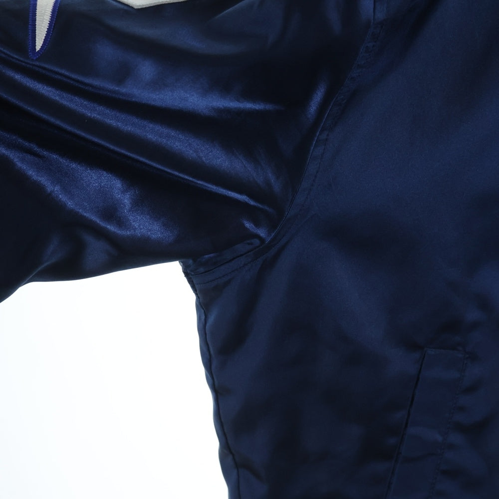 SUPREME(シュプリーム) 18AW ×Champion Hooded Satin Varsity Jacket チャンピオン フーデッドサテン ヴァーシティジャケット ブルゾンジャケット ネイビー