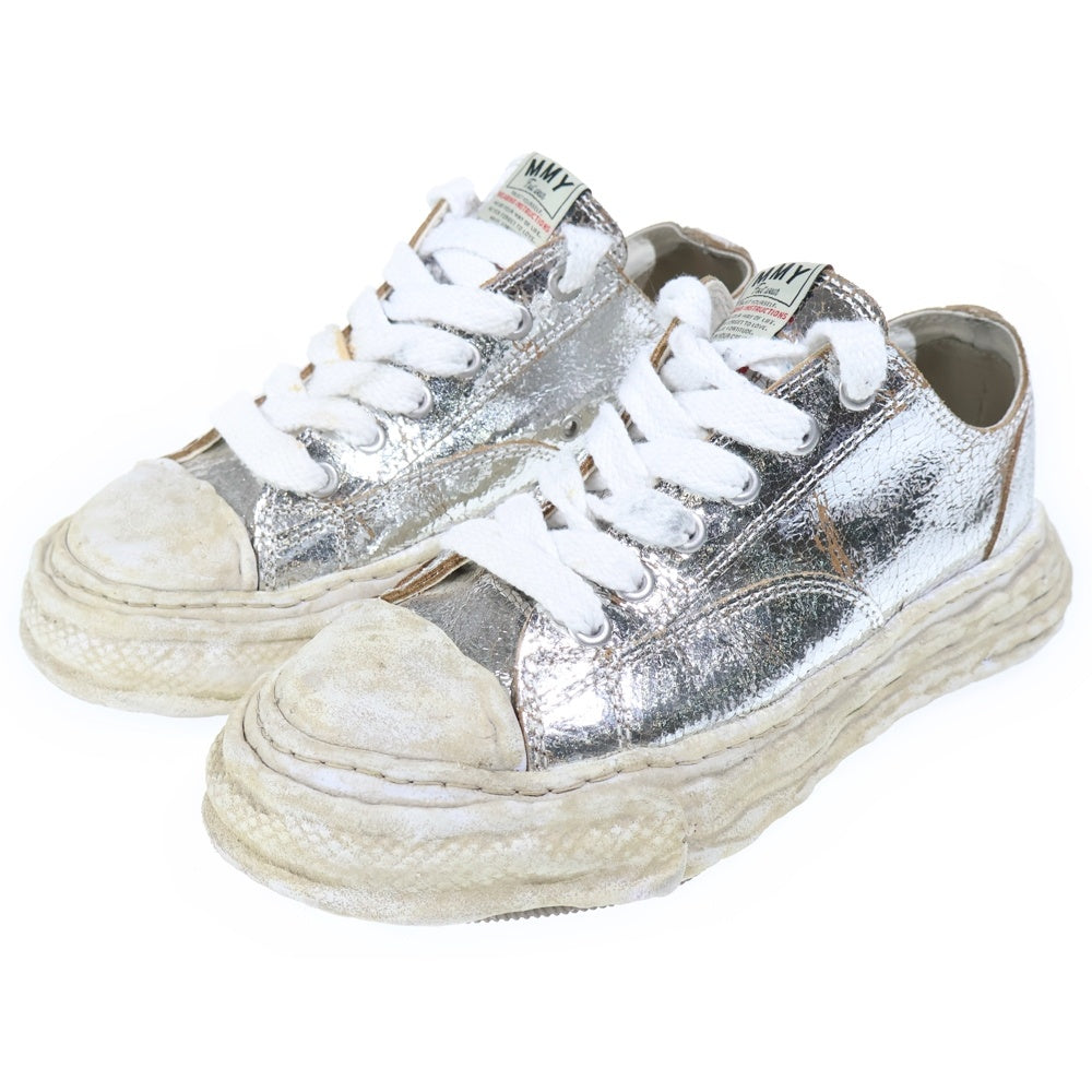 MIHARA YASUHIRO(ミハラヤスヒロ) PETERSON 23 OG Sole Cracking LT Low-top Sneaker ピーターソン23 クラックレザー ローカット シルバー/ホワイト A12FW708