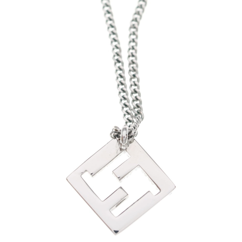 FENDI(フェンディ) FOREVER 8AK337 フォーエバー FFロゴ ラインストーン チェーンネックレス シルバー レディース