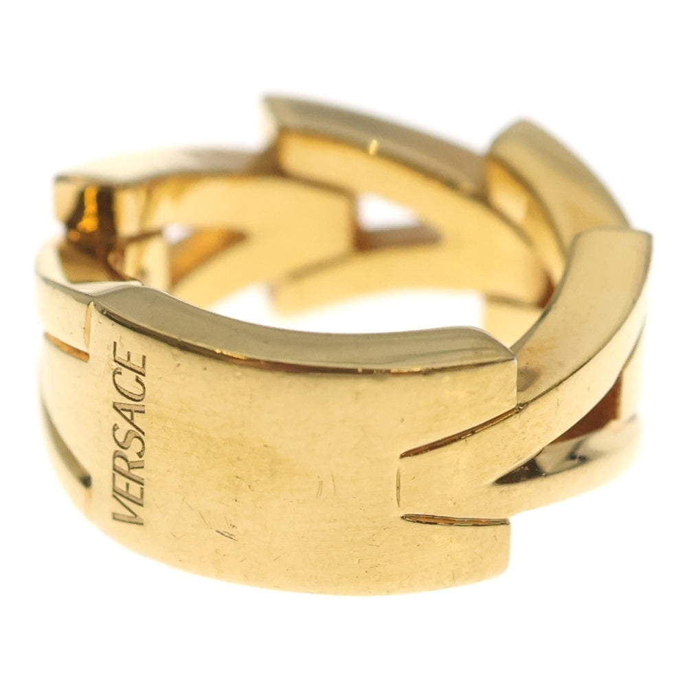 VERSACE(ヴェルサーチ) V2025 Chain Ring 1018977 Vロゴ チェーンリング ゴールド レディース