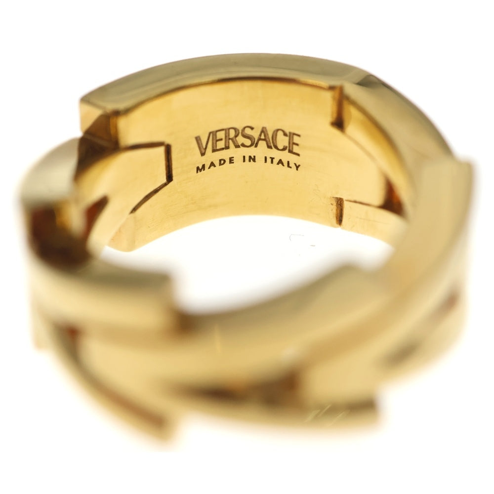 VERSACE(ヴェルサーチ) V2025 Chain Ring 1018977 Vロゴ チェーンリング ゴールド レディース