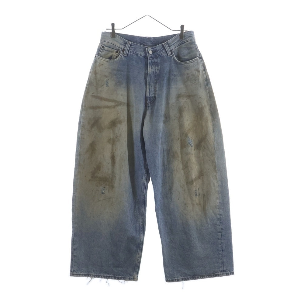 Acne Studios(アクネ ストゥディオズ) SUPER BAGGY FIT JEANSダメージ加工 ワイドバギーデニムパンツ インディゴ C00054