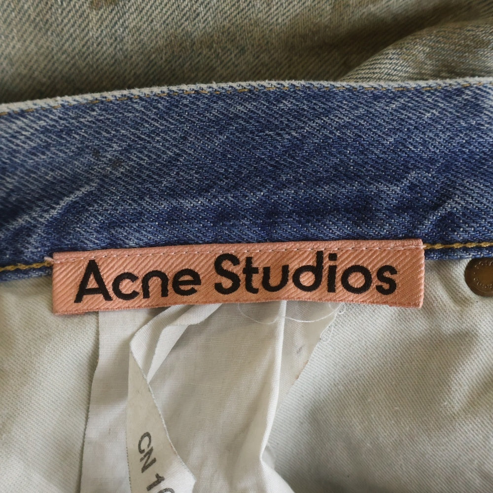 Acne Studios(アクネ ストゥディオズ) SUPER BAGGY FIT JEANSダメージ加工 ワイドバギーデニムパンツ インディゴ C00054