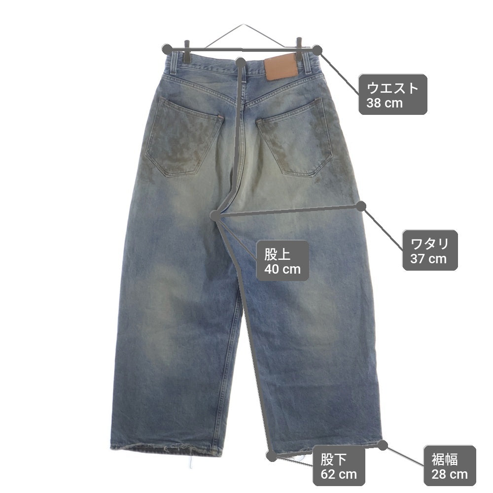 Acne Studios(アクネ ストゥディオズ) SUPER BAGGY FIT JEANSダメージ加工 ワイドバギーデニムパンツ インディゴ C00054
