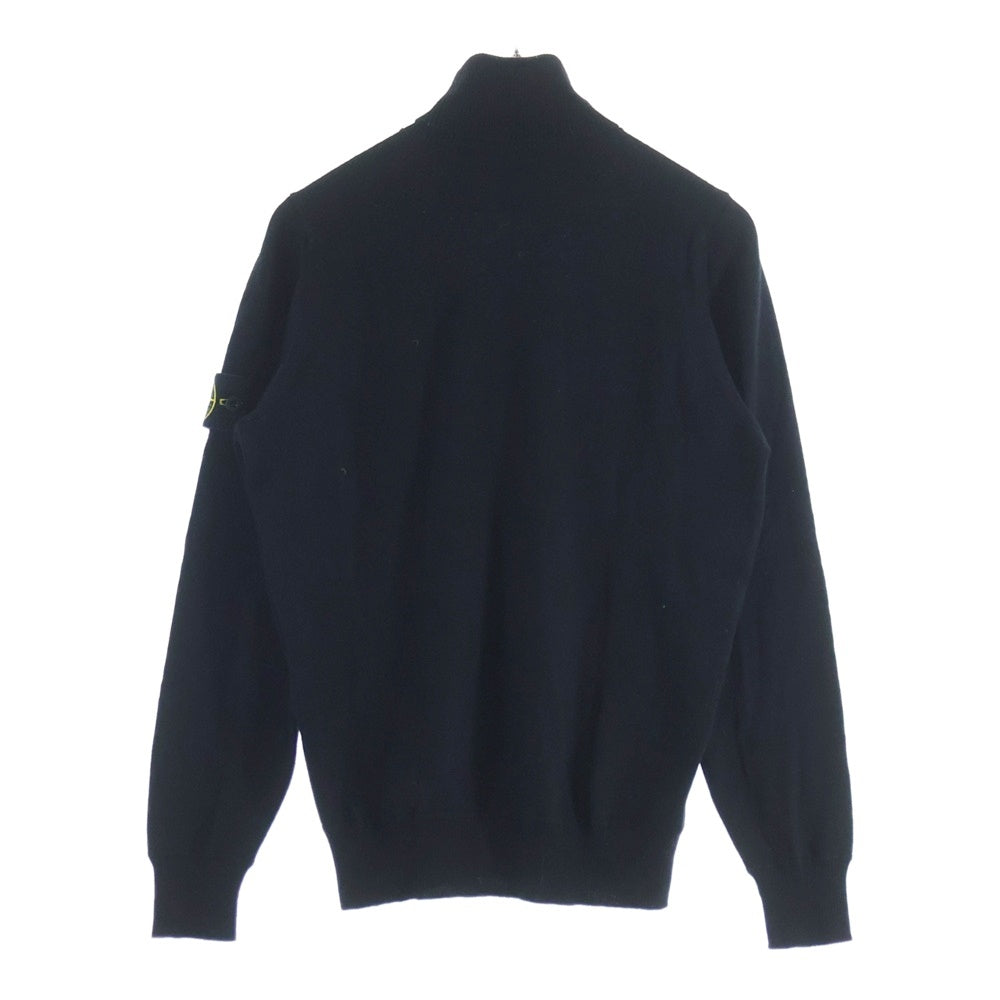 STONE ISLAND(ストーンアイランド) 20AW Wool Turtleneck 7315528C4 袖パッチロゴ刺繍 ハイネック タートルネック長袖ニットセーター ブラック