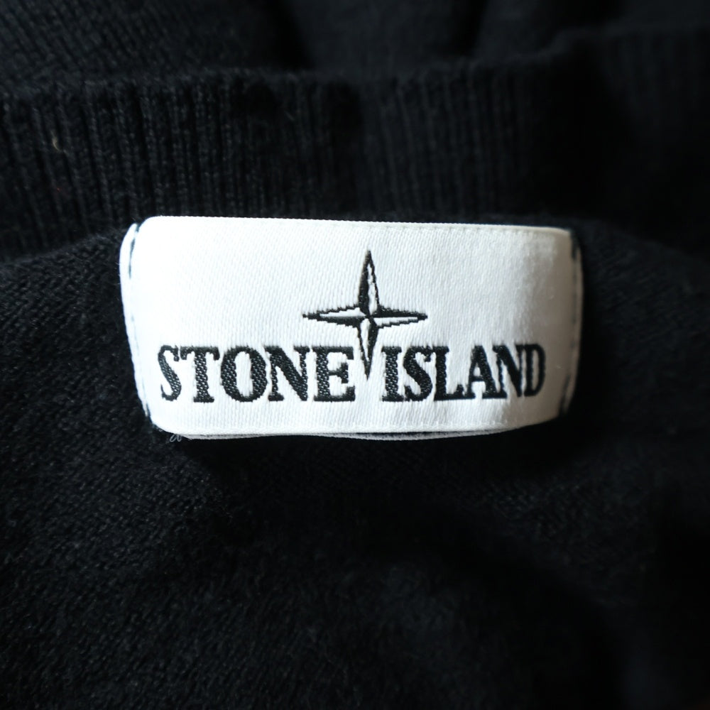 STONE ISLAND(ストーンアイランド) 20AW Wool Turtleneck 7315528C4 袖パッチロゴ刺繍 ハイネック タートルネック長袖ニットセーター ブラック
