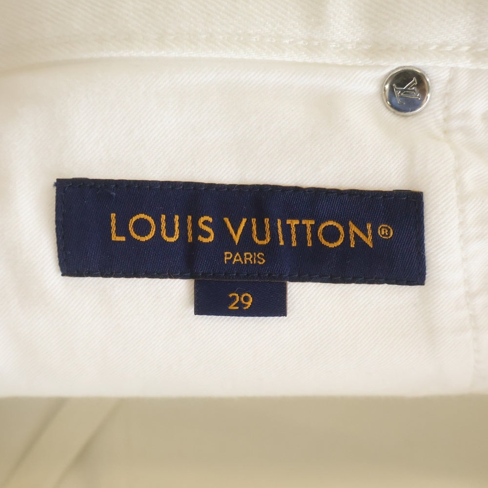 LOUIS VUITTON(ルイヴィトン) 23AW コットン スリムストレート デニムパンツ ジーンズ ホワイト RM232Q DKN HID70W