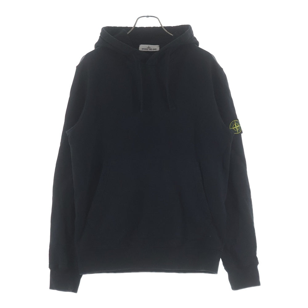 STONE ISLAND(ストーンアイランド) 21AW BRUSHED COTTON FLEECE HOODIE 751564120 ブラッシュド コットンフリース プルオーバーパーカー フーディ ブラック