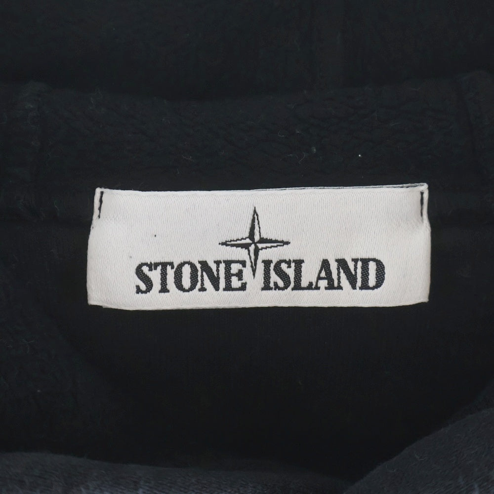 STONE ISLAND(ストーンアイランド) 21AW BRUSHED COTTON FLEECE HOODIE 751564120 ブラッシュド コットンフリース プルオーバーパーカー フーディ ブラック