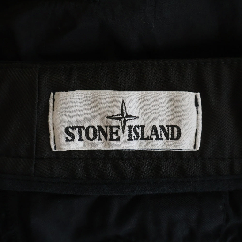 STONE ISLAND(ストーンアイランド) 20SS Garment Dyed Paracadute Cargo Short 7215L0403 ガーメント ダイ パラカデューテ カーゴハーフパンツ ショーツ ブラック