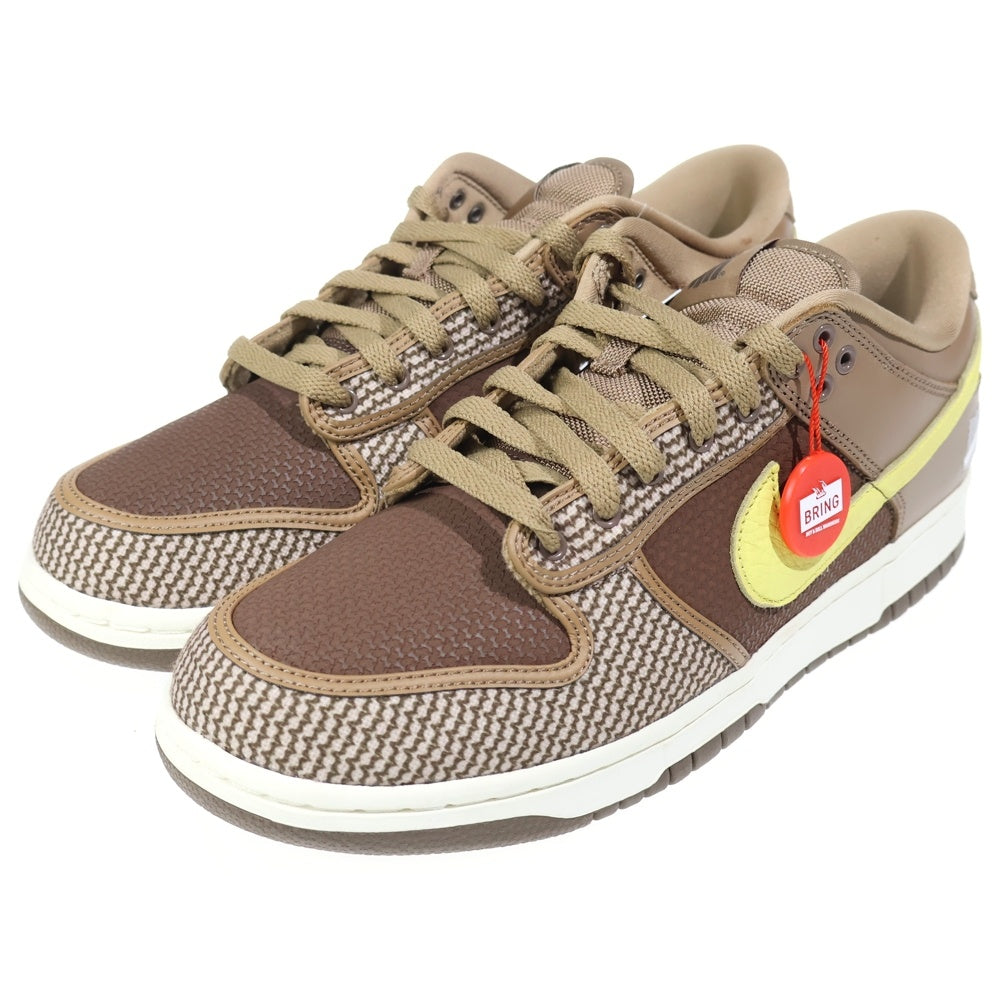 NIKE(ナイキ) ×UNDEFEATED Dunk Low SP Canteen/Lemon Frost/Palomino ダンク ロー SP キャンティーン/レモンフロスト/パロミノ US10.5/28.5CM ブラウン/イエロー DH3061 200