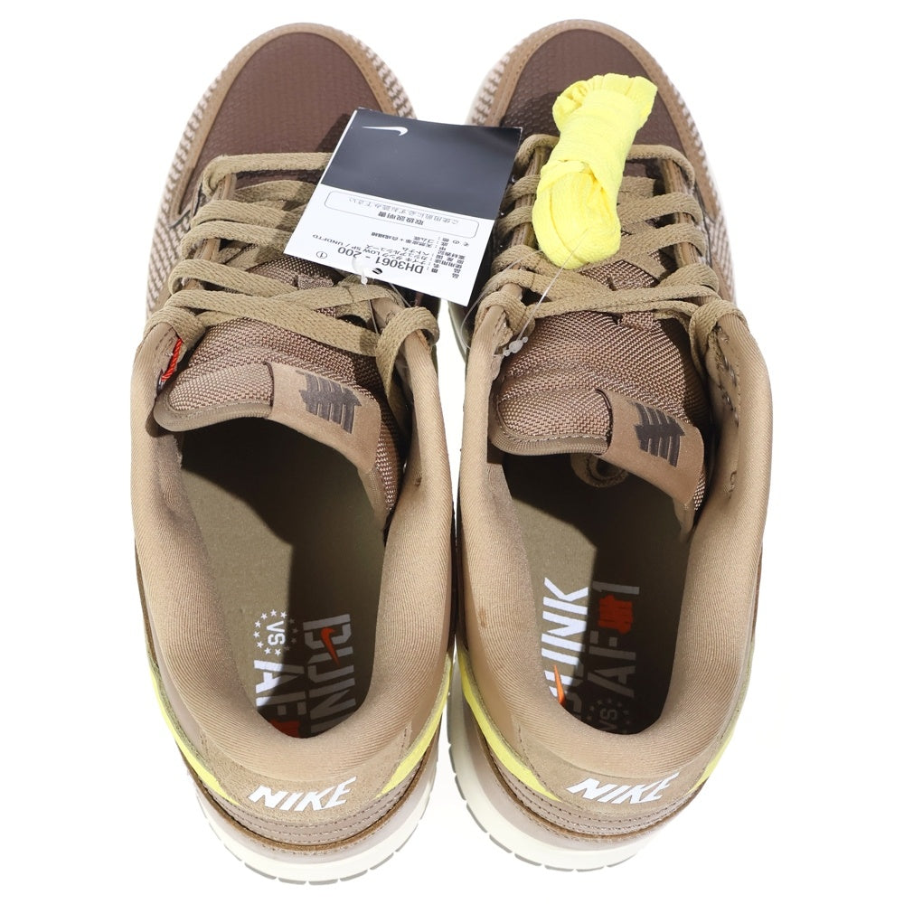 NIKE(ナイキ) ×UNDEFEATED Dunk Low SP Canteen/Lemon Frost/Palomino ダンク ロー SP キャンティーン/レモンフロスト/パロミノ US10.5/28.5CM ブラウン/イエロー DH3061 200